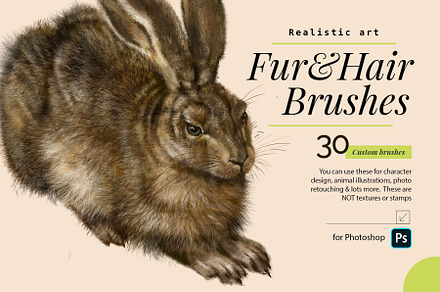 Realistic Fur & Hair Brushes, a Brush Add-On by ZiziMarket