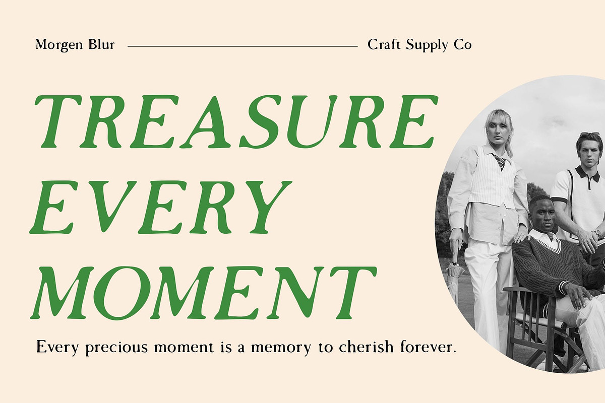 Morgen Blur, a Serif Font by Craft Supply Co. (Photo 3 of 8)