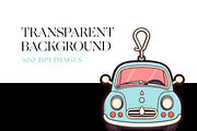 Cute Car Clipart, Yellow Car, Kawaii, a Transportation Illustration by BrushstrokeArtGB (Thumbnail 6 of 9)