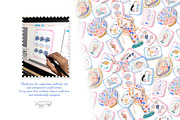 Preppy Coastal Mahjong Clipart, a Decorative Illustration by TheHappyGiftArt (Thumbnail 12 of 12)