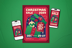Christmas Sale Promotion Flyer Set, a Flyer Template by The Good Store