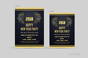 Happy New Year 2018 Invitations, a Card Template by Madhabi Studio (Thumbnail 2 of 5)