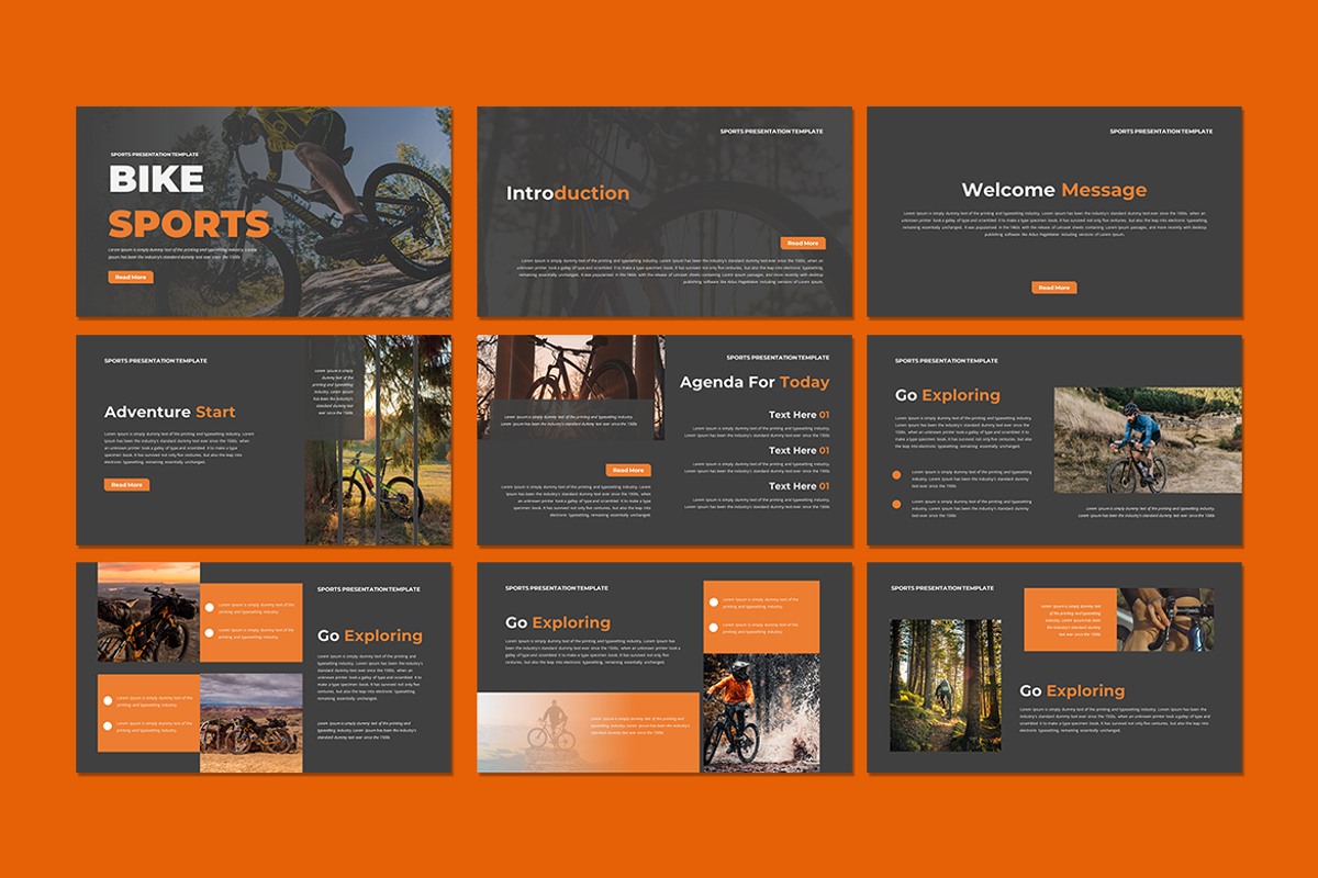 Bike Sports - PowerPoint Template, a Presentation Template by QR Design Studio (Photo 2 of 3)