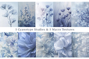Azure Botanica: Fine Art Watercolor, a Texture Illustration by Nadia Semyroz (Thumbnail 3 of 8)
