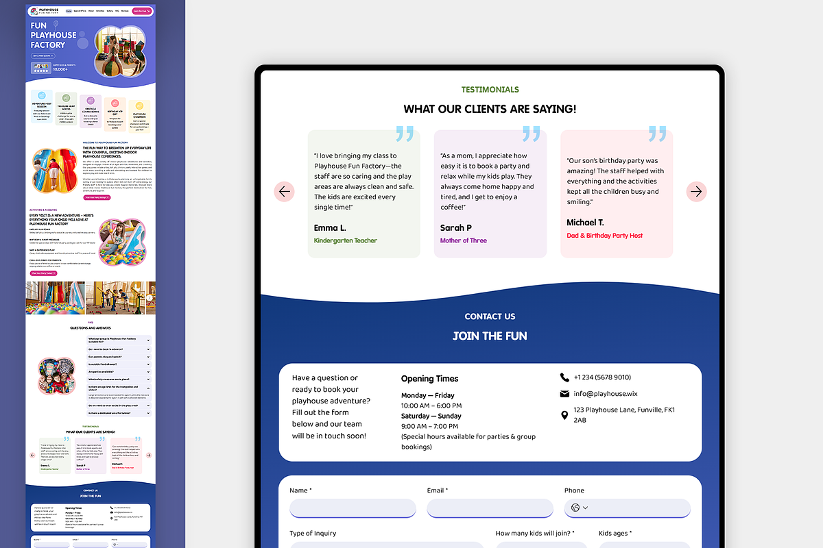 Kids Playhouse Wix Studio Website, a Wix Template by Kitteeh (Photo 9 of 14)