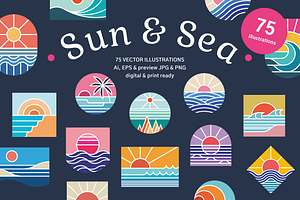 Sun & Sea, 75 Illustrations