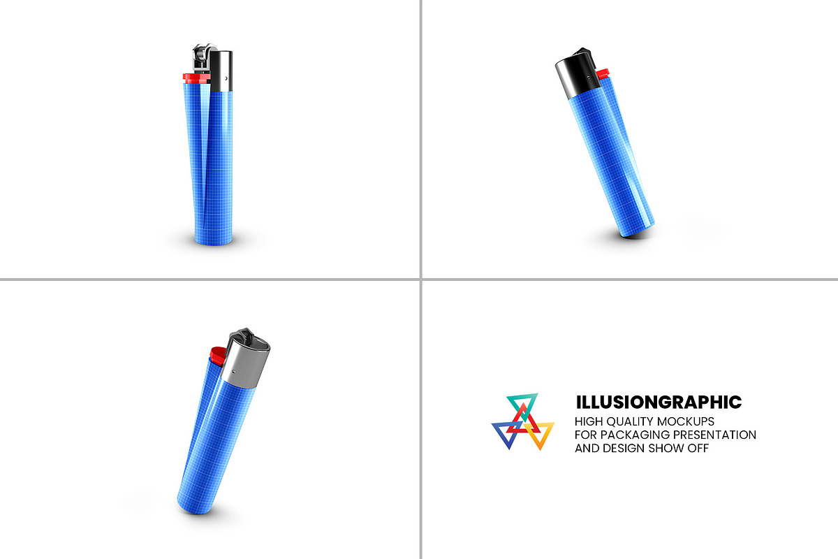 Clipper Lighter Mockup - 7 views, a Merchandise Mockup by Illusiongraphic (Photo 17 of 17)