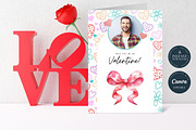 Hearts & Bow Valentines Day Card, a Card Template by Tracia Creative (Thumbnail 3 of 4)