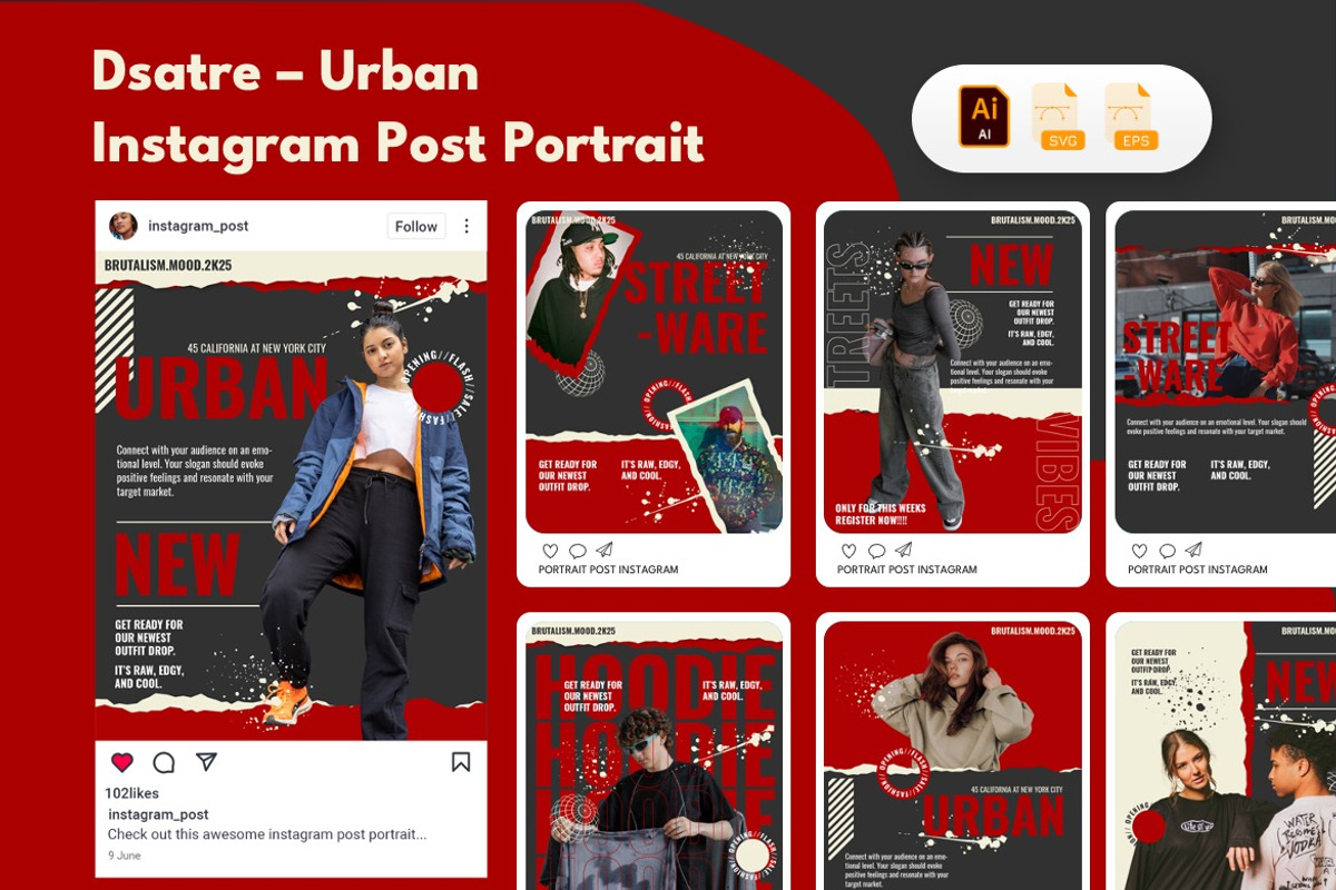 Urban Fashion - Instagram Bundle 02, a Social Media Template by Dhabee (Photo 6 of 10)