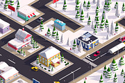 Low Poly City Winter Pack, an Environmental 3D Model by Anton Moek (Thumbnail 4 of 9)