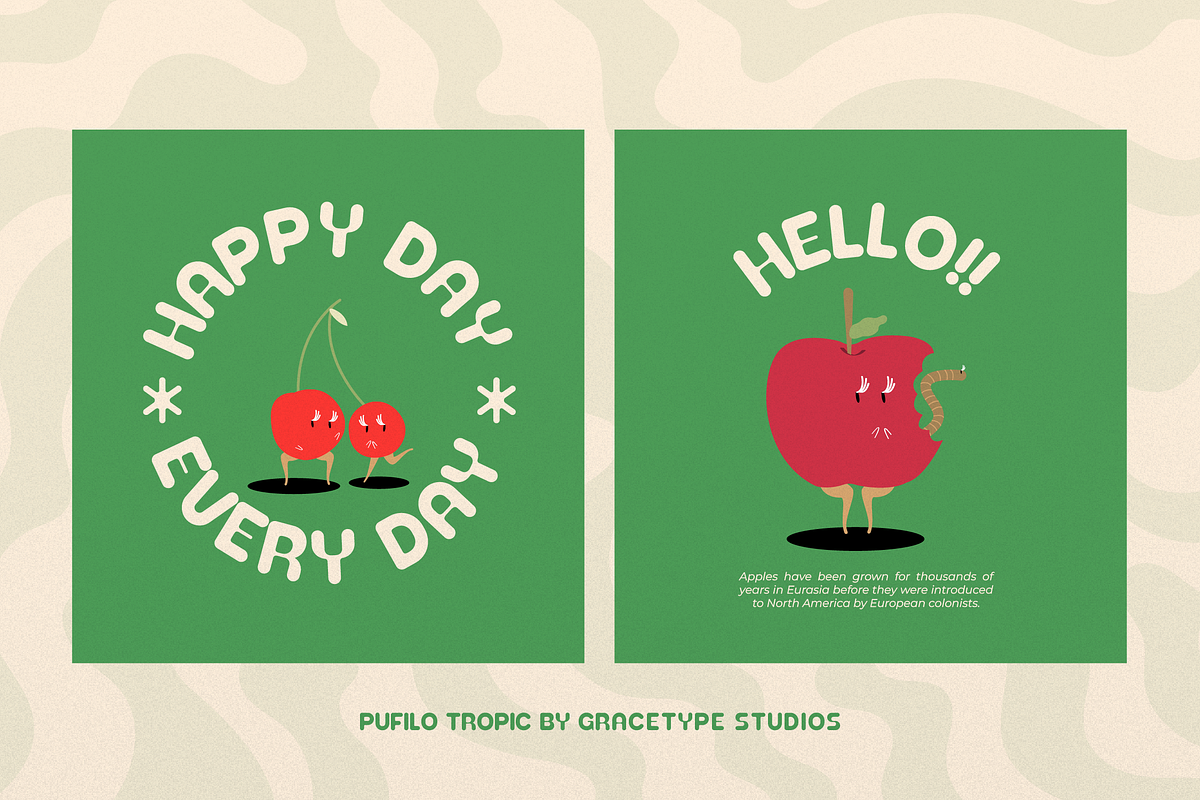 Pufilo Tropic | Rounded Playful Sans, a Sans Serif Font by gracetype_studio (Photo 6 of 12)