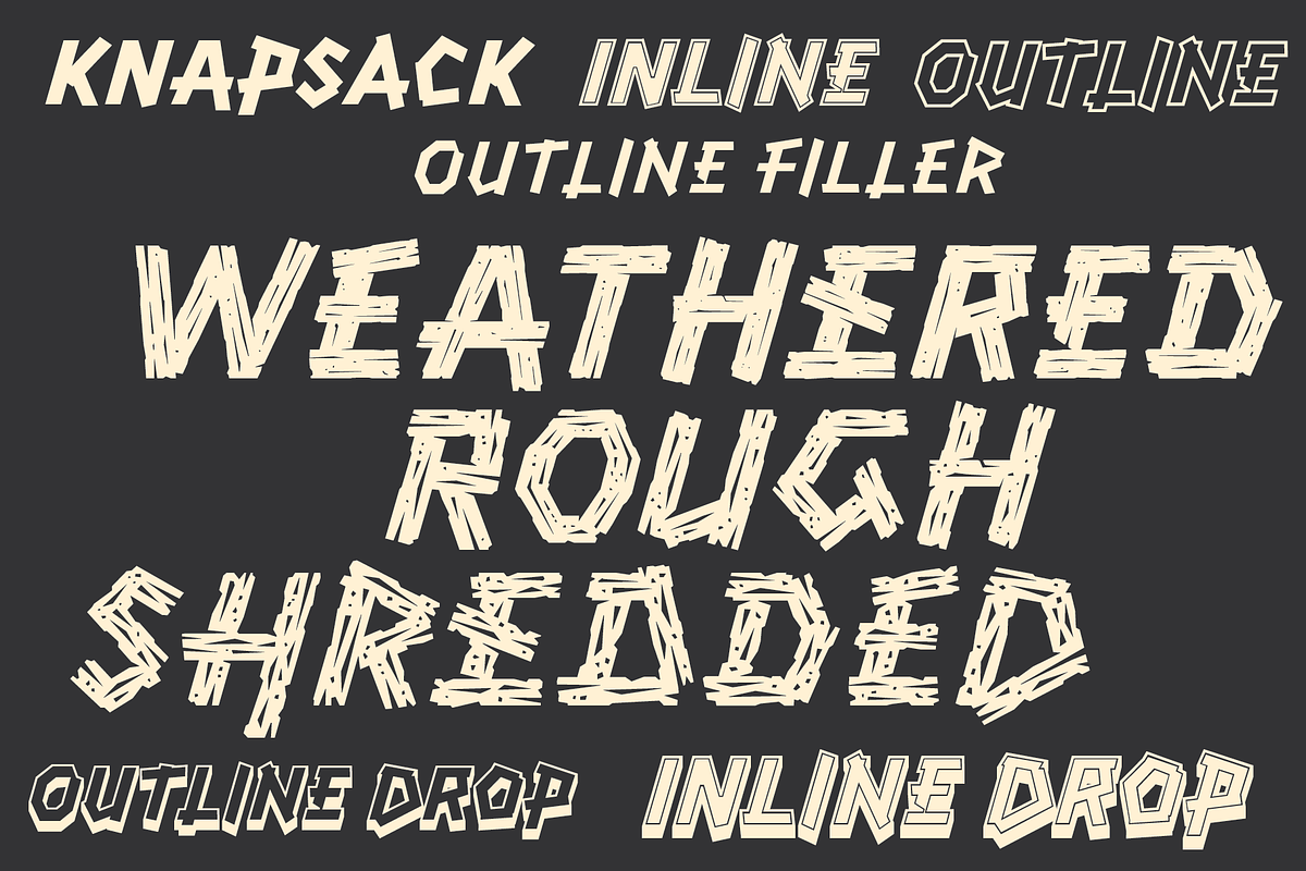 KNAPSACK - Decorative Font Family, a Font by Punch (Photo 7 of 11)