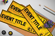 Golden Style Event Ticket, a Card Template by Tzochko (Thumbnail 3 of 5)