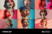 Lollipop girls. 90 images, a Person Illustration by Handmadefont (Thumbnail 8 of 16)