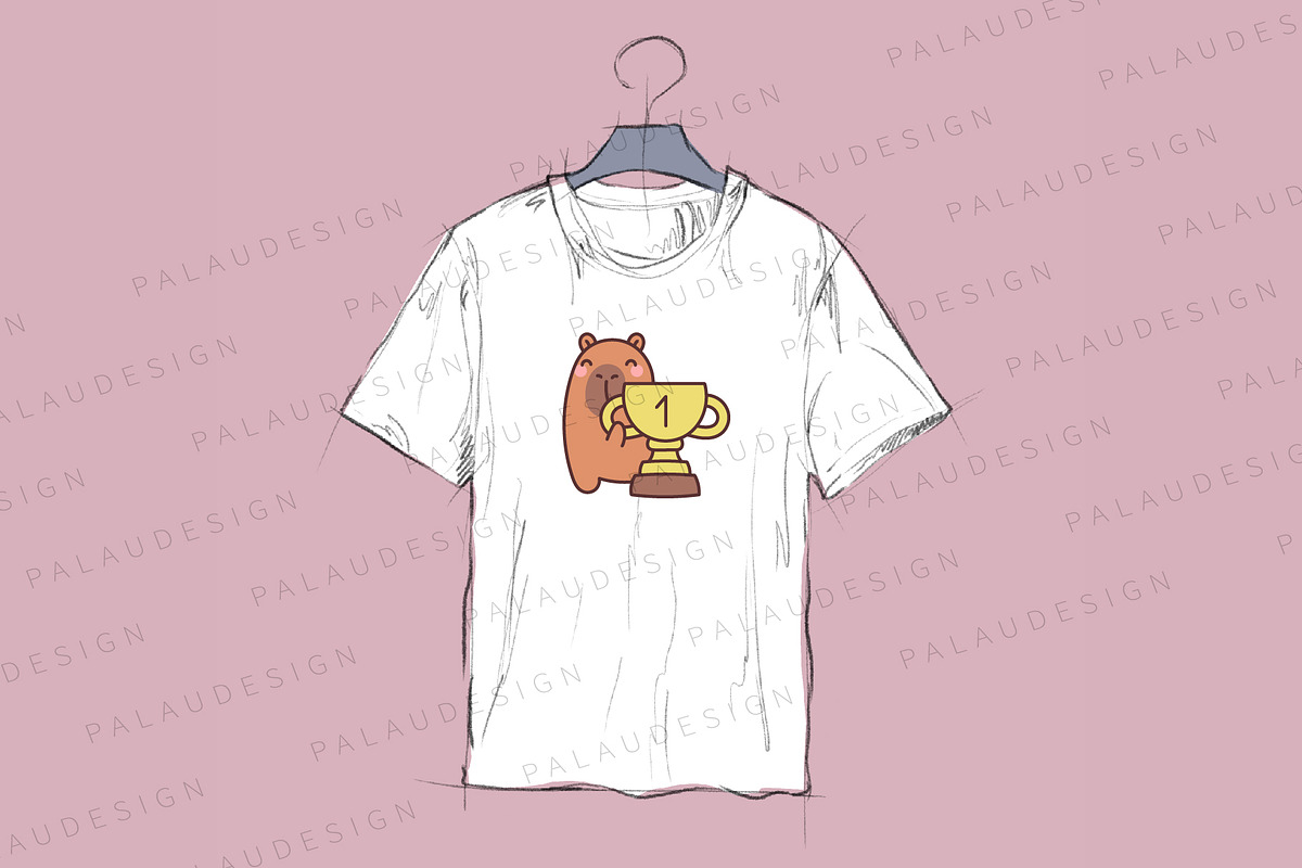 Cute Capybara Sporty Style, a Sport Illustration by Palau (Photo 2 of 12)