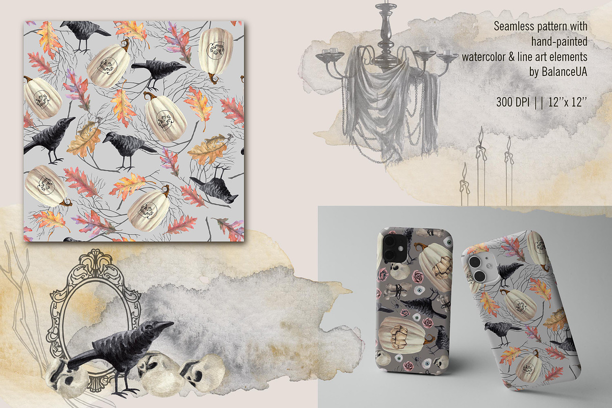 Real Halloween, Watercolor&LineArt, a Decorative Illustration by BalanceUA (Photo 17 of 18)