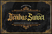 Denibas Sunset - Blackletter Font, a Blackletter Font by StringLabs (Thumbnail 1 of 11)