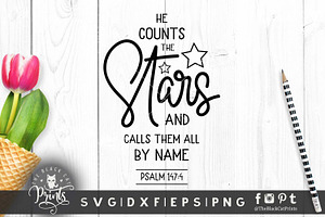 He Counts The Stars SVG DXF EPS PNG