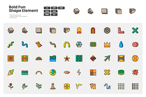 Bold Fun Shapes Icon Pack, a Duotone Icon by erifqizeicon