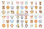 Adorable animal illustrations bundle, an Animal Illustration by Sofia's Fashion (Thumbnail 3 of 3)