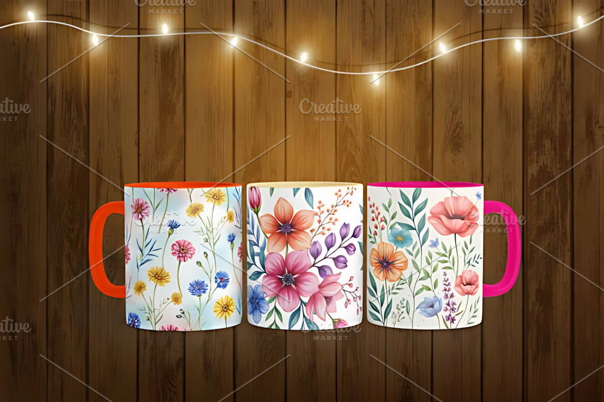 Bright Watercolor Floral Digital, a Pattern Graphic by Coco Bloom (Photo 4 of 8)