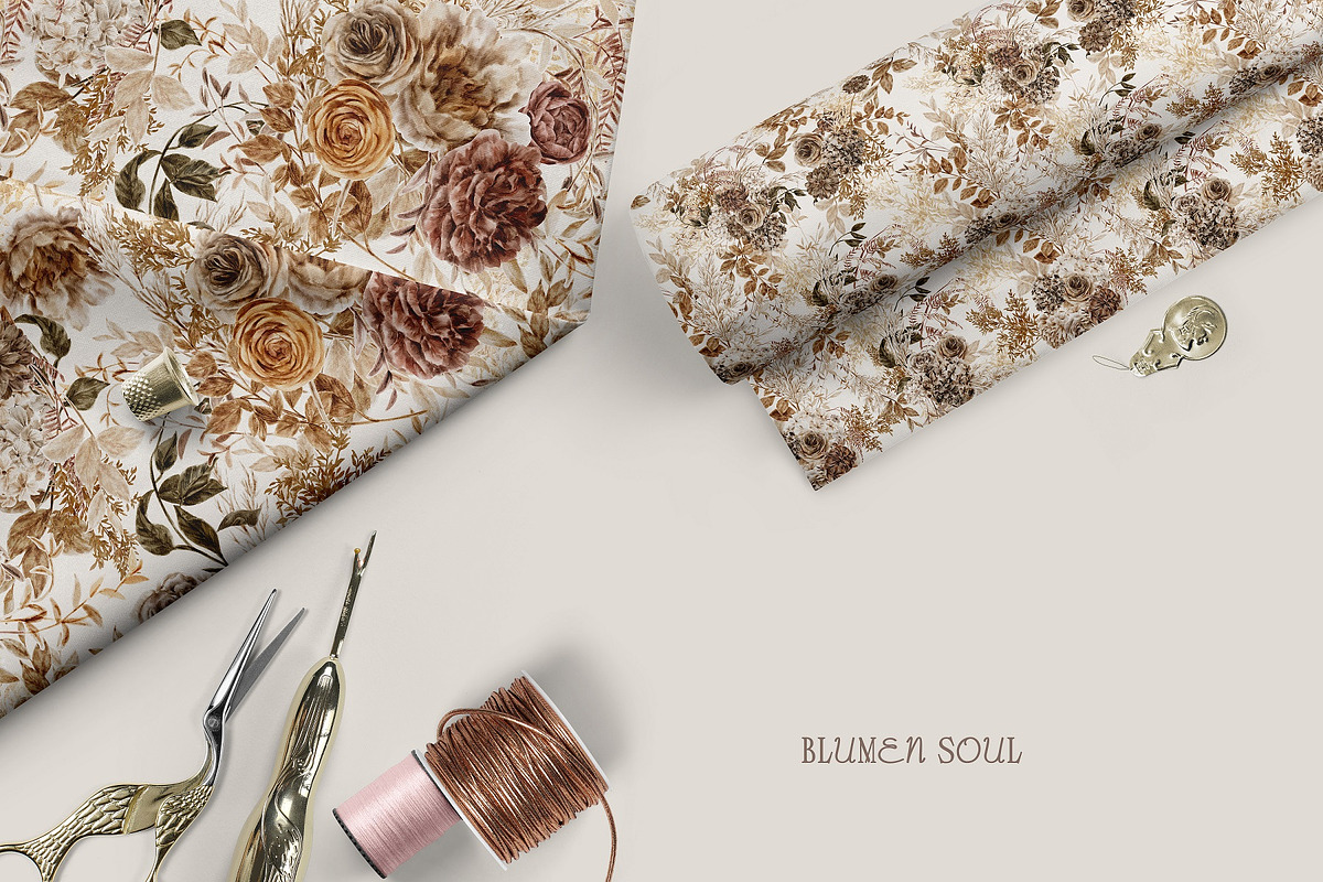 Autumn Boho Watercolor Flowers, a Decorative Illustration by BlumenSoul (Photo 8 of 10)