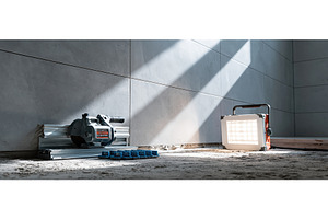 Electric Tile Cutter and LED Work, an Architecture Photo by piter.goskov