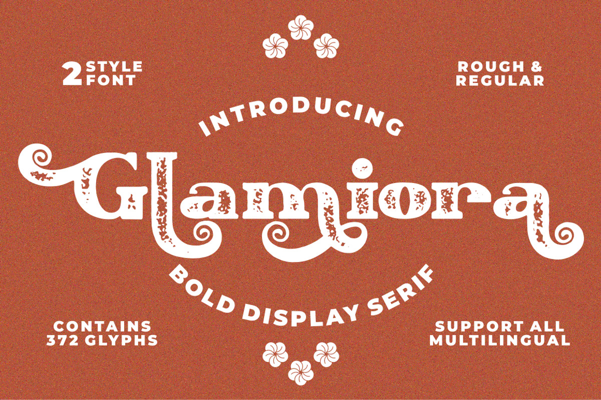 Glamiora - Bold Display Serif Font, a Serif Font by PutraCetol Studio (Photo 1 of 12)