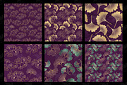 Purple and Gold Ginkgo Digital Paper, a Texture Graphic by Digital Curio (Thumbnail 3 of 5)