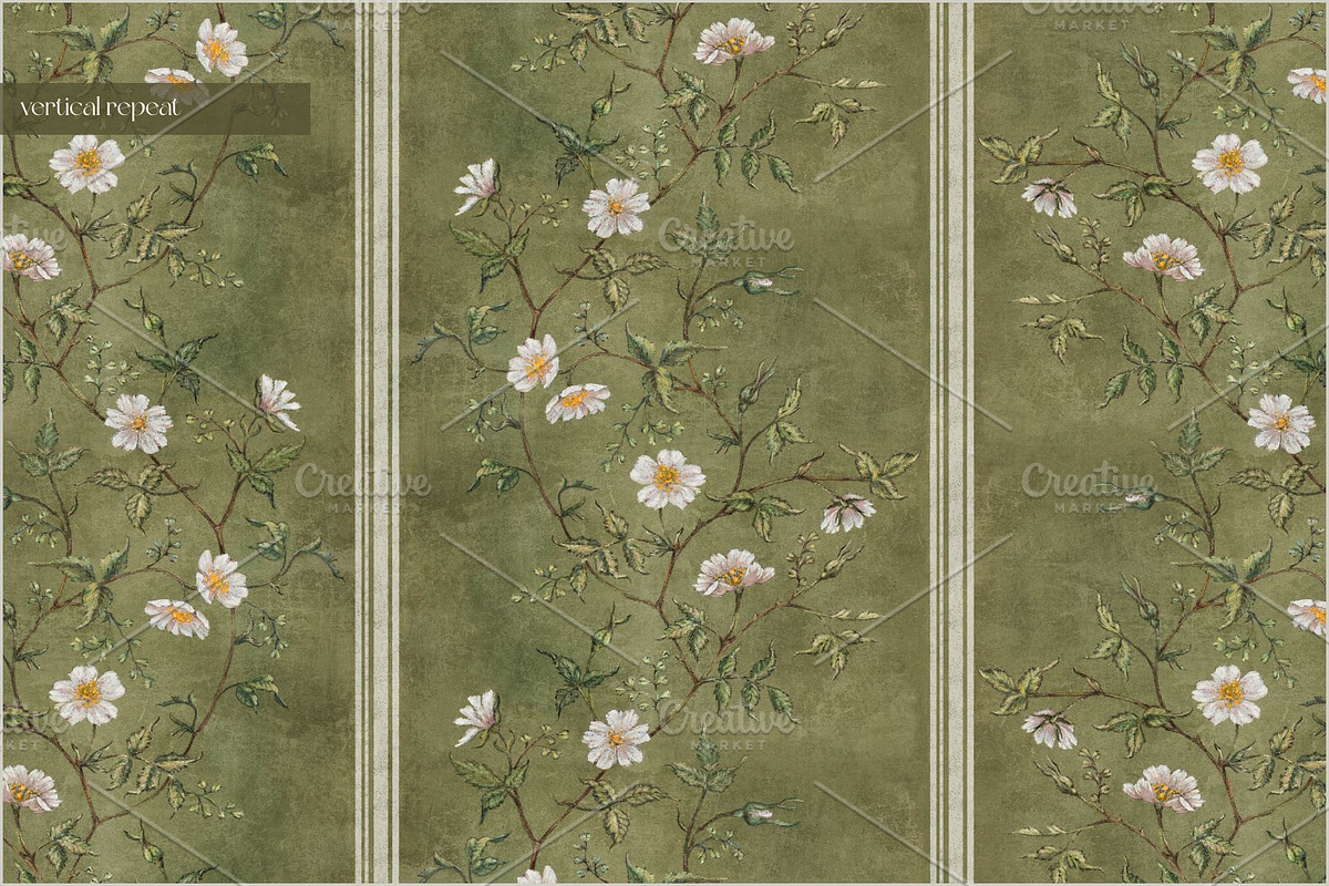 English Rose Garden Seamless Pattern, a Pattern Graphic by MouseGrey (Photo 13 of 13)