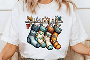 Christmas Stockings Clipart, an Illustration by Libby Wishes (Thumbnail 5 of 7)