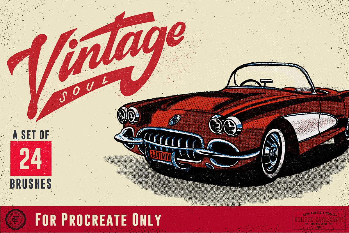 Vintage Soul brushes for Procreate, a Brush Add-On by Felippe Cavalcanti (Photo 1 of 5)