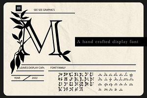 Leaves Display Cap Font