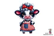 Patriotic Cow with USA Flag 10 PNG, a Graphic by Clipart Bloom (Thumbnail 4 of 11)