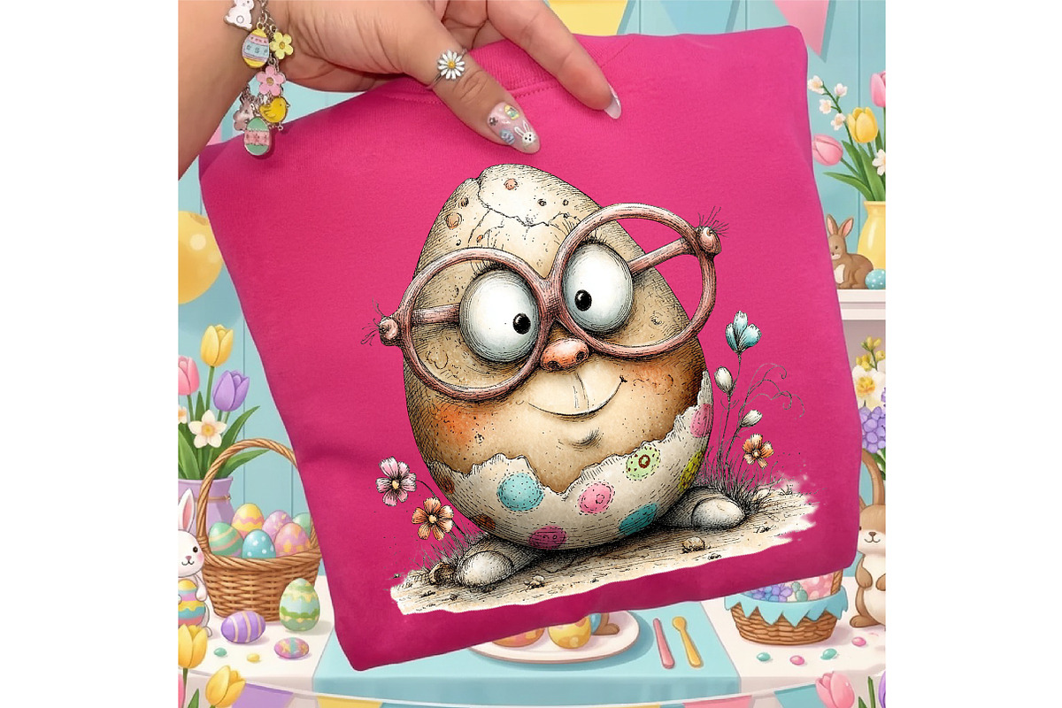 Whimsical Easter Funny Eggs Clipart, an Illustration by designcity5 (Photo 5 of 5)