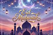 Dreamy Twilight Eid Mubarak, a Holiday Photo by microtasker (Thumbnail 2 of 2)