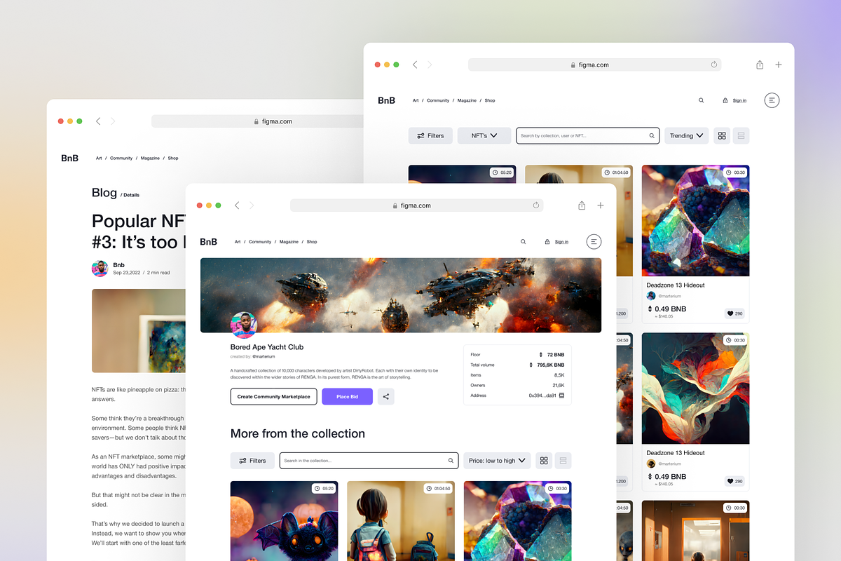 NFT Website, an UI Kit Template by Julia Shagofferova (Photo 3 of 13)