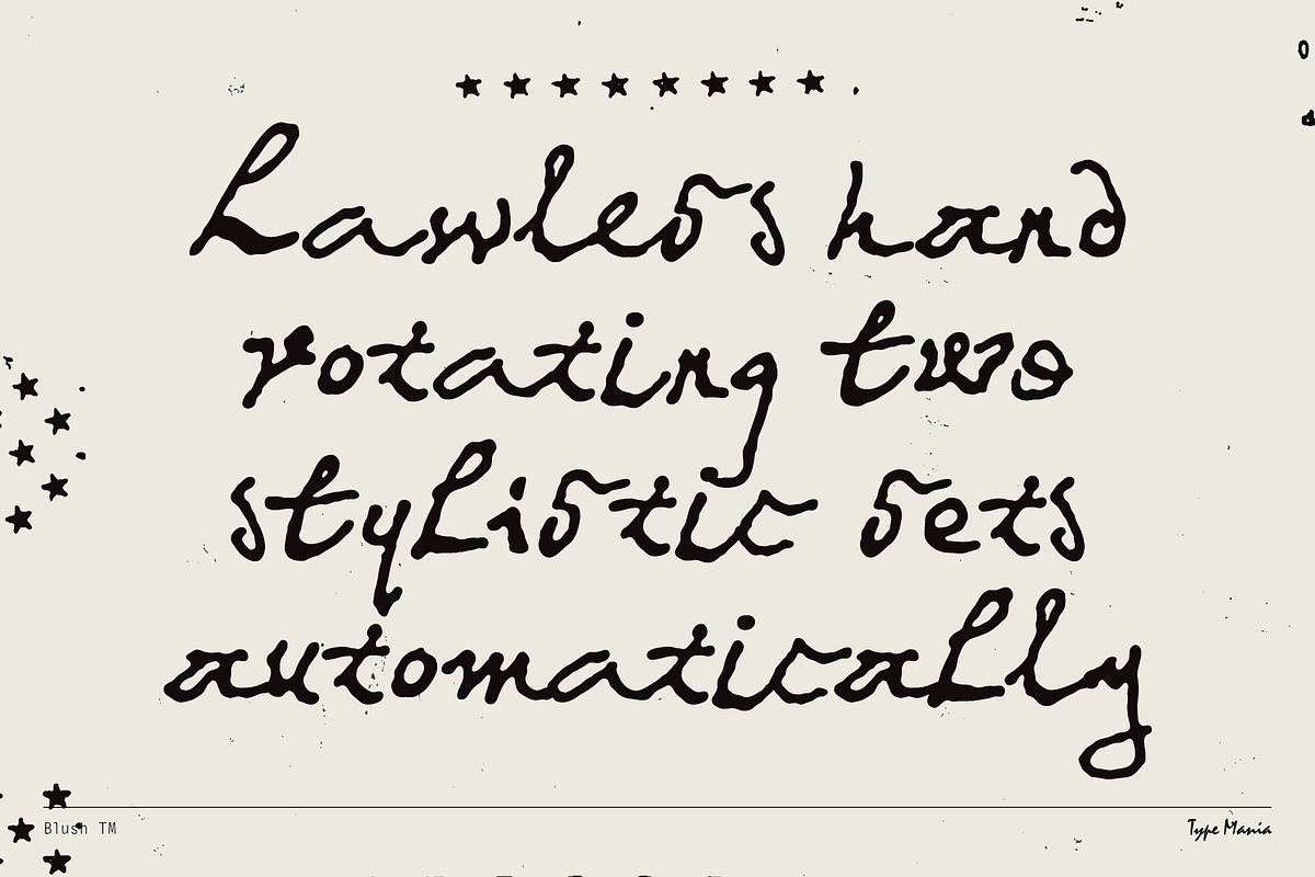 Blush TM – Messy Dynamic Script, a Handwritten Font by Type Mania (Photo 3 of 12)