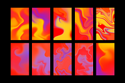 FLUID 2 Retro-Futuristic Backgrounds, a Background Graphic by Katedsgn (Thumbnail 11 of 11)