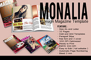 Monalia Indesign Magazine Template, a Magazine Template by Orlin (Thumbnail 1 of 5)