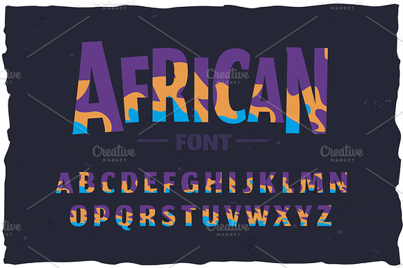 OTF color font! Funny african style preview 3