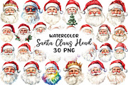 Quirky Santa Claus Head Clipart, an Illustration by CraftArtStudio (Thumbnail 1 of 6)