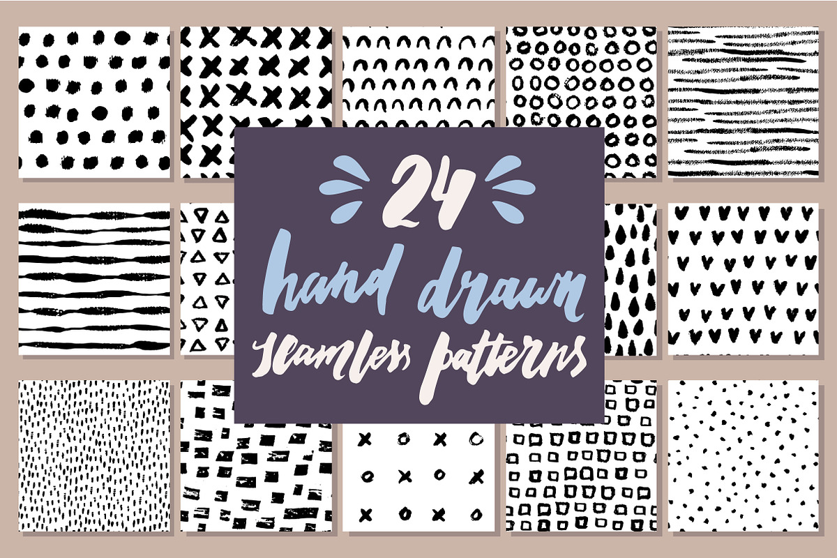 Ultimate Hand Drawn Patterns Bundle, a Pattern Graphic by Type and Graphics Studio (Photo 2 of 15)