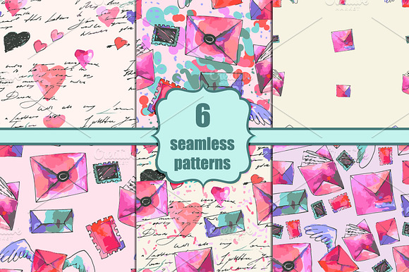 seamless backgrounds with letters preview 6