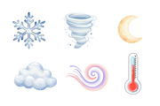 Watercolor Weather Clipart, a Seasonal Illustration by BerryPieArt (Thumbnail 4 of 4)