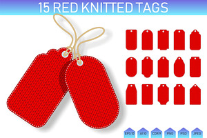 Red Knitted Tags