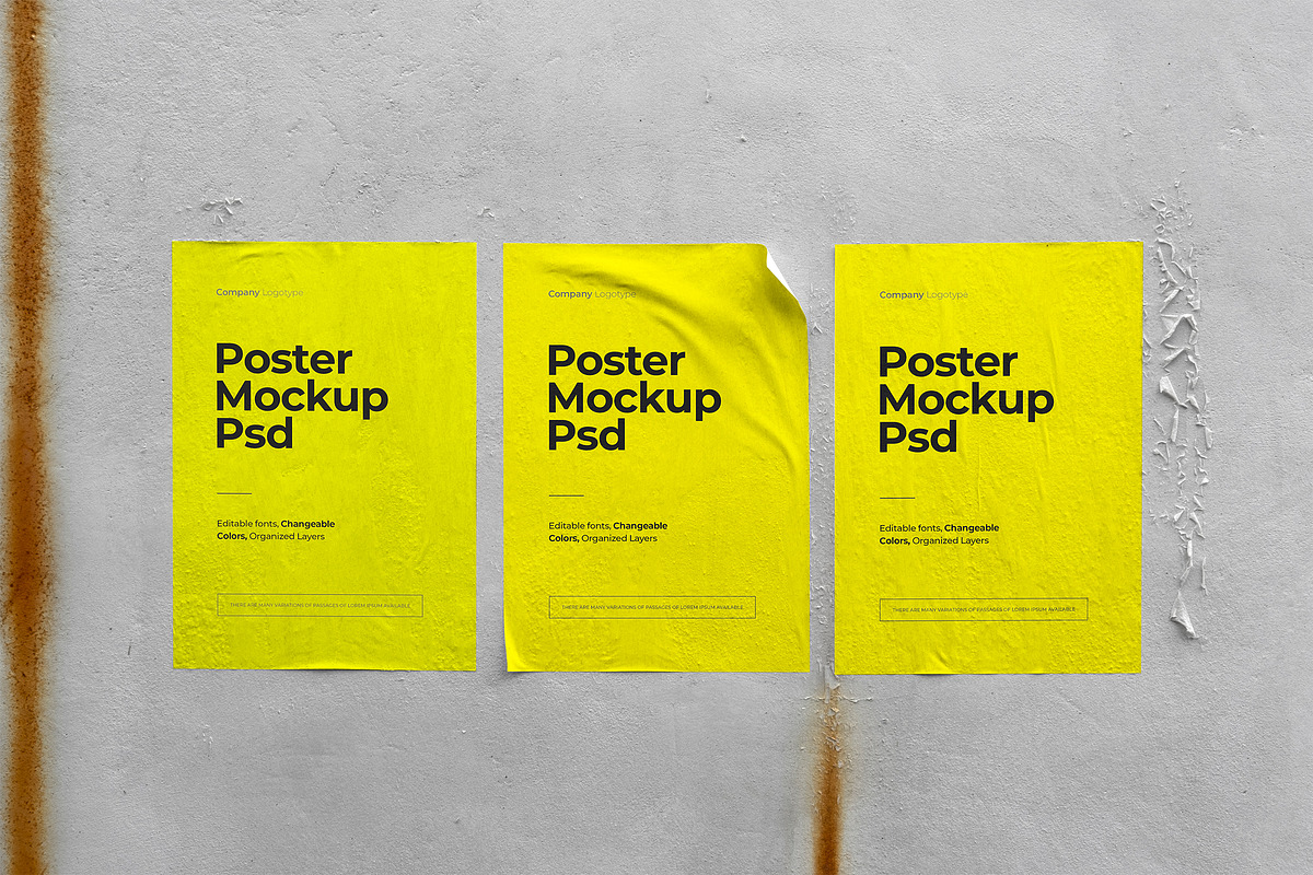 A4 Urban Poster Mockup, a Print Template by Graphicnugget (Photo 1 of 5)