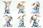 Whimsical Easter Bunny PNG Clipart, an Illustration by Creative Art (Thumbnail 7 of 8)