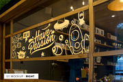 3 Cafe Glass Sticker Decals Mockup, a Product Mockup by MockUpgrade (Thumbnail 6 of 7)
