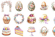 Watercolor Whimsical Easter Clipart, an Illustration by Design Market (Thumbnail 4 of 4)